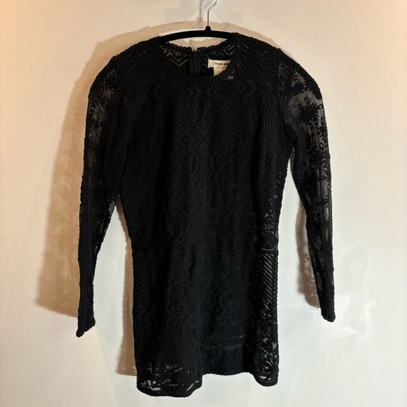 ISABEL MARANT FOR H&M Sz S (estimated) Lace No Lining Long Sleeve Mini Dress Top - Picture 2 of 8